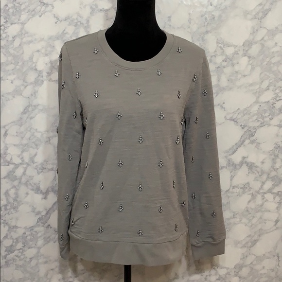 J Crew • Painted Jewel Sweatshirt Sz L - Picture 2 of 7